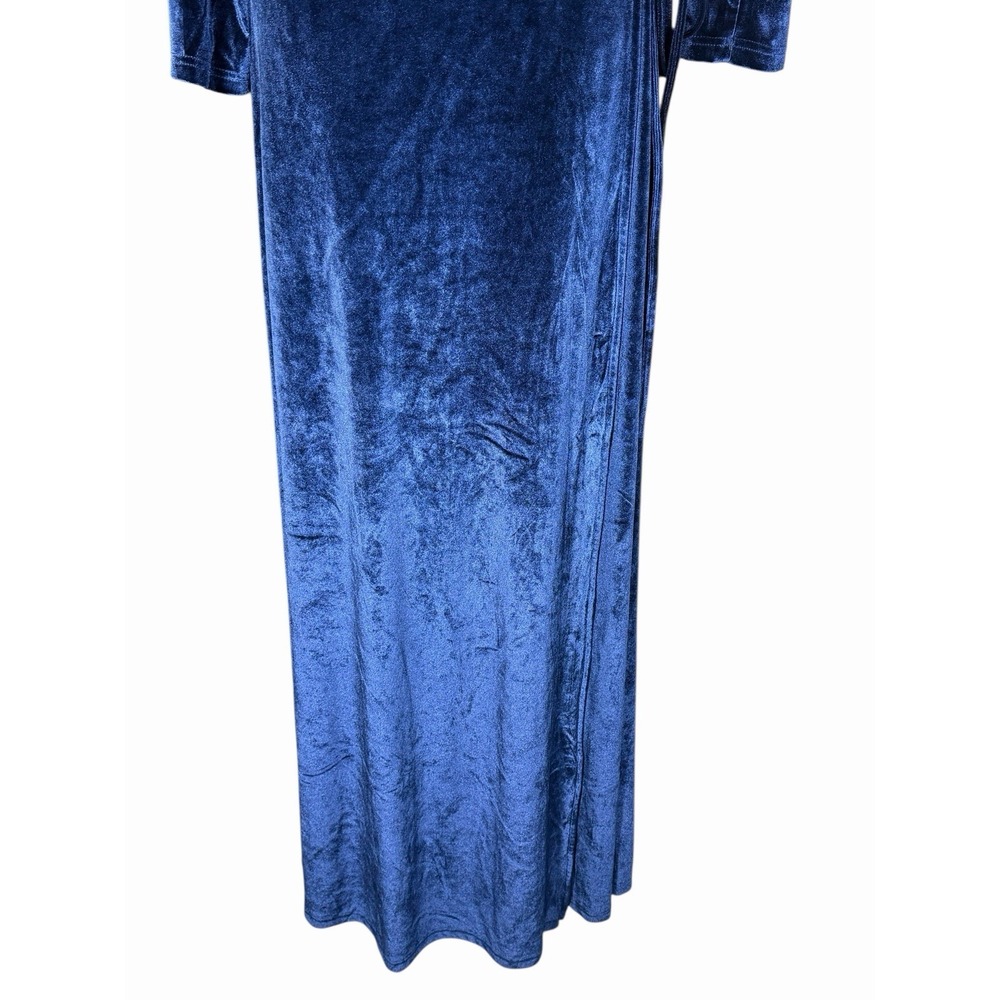 Baltic Born Velvet Wrap Dress NWT Sapphire Blue Long Sleeve Maxi Sz XL Holiday - Picture 4 of 15